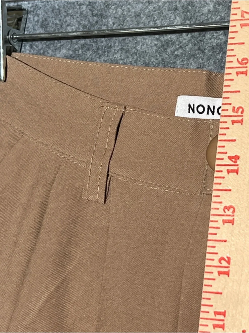 NONCHALANT Fabi Pant Wide Leg High Waist Camel Women’s Medium NEW - Picture 10 of 15